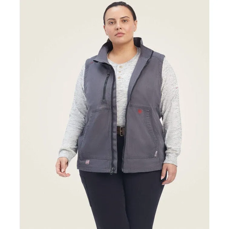 Ariat Women's Flame Resistant DuraLight Cordura Canvas Vest Grey - 10041790