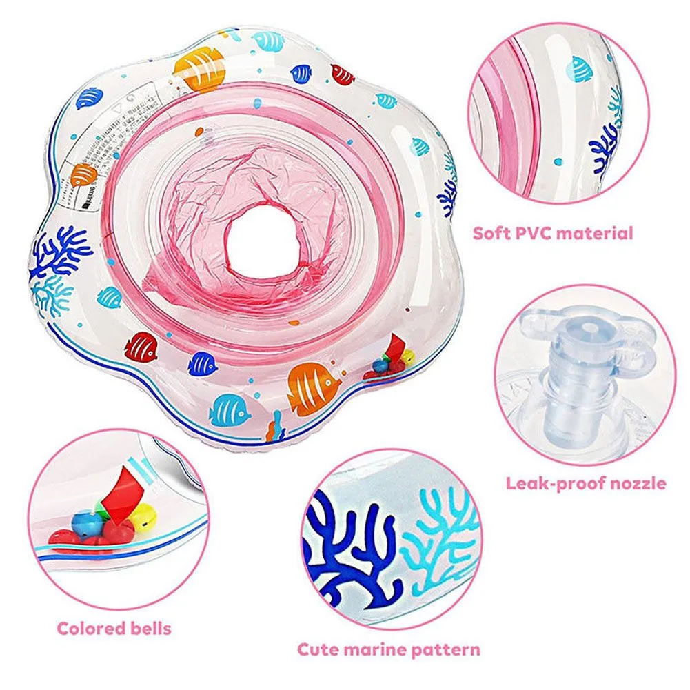 Baby Kids Inflatable Float Swimming Ring Trainer Safety Aid Pool Water Toy