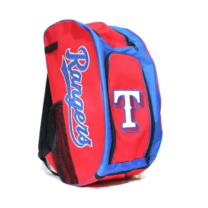 Back Pack Beisbol Softbol BS Rangers Rojo Azul Infantil