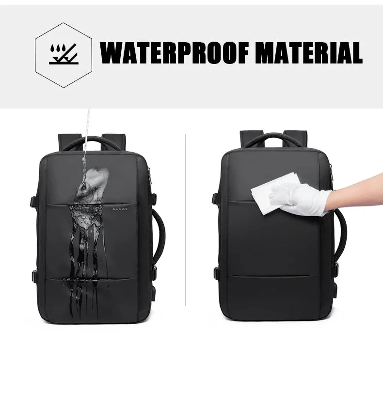 BANGE BG-1908 Expandable Laptop Bag & Travel Backpack with USB Charger Port