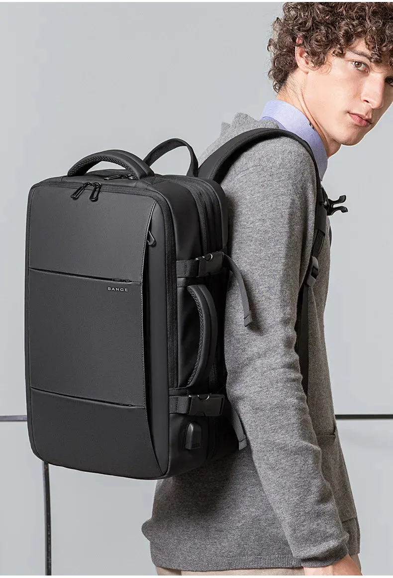 BANGE BG-1908 Expandable Laptop Bag & Travel Backpack with USB Charger Port