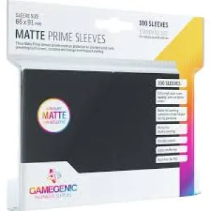 Black 100ct Matte Prime Sleeves GG Standard Size