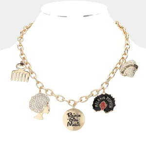 Black Girl Magic Charm Necklace