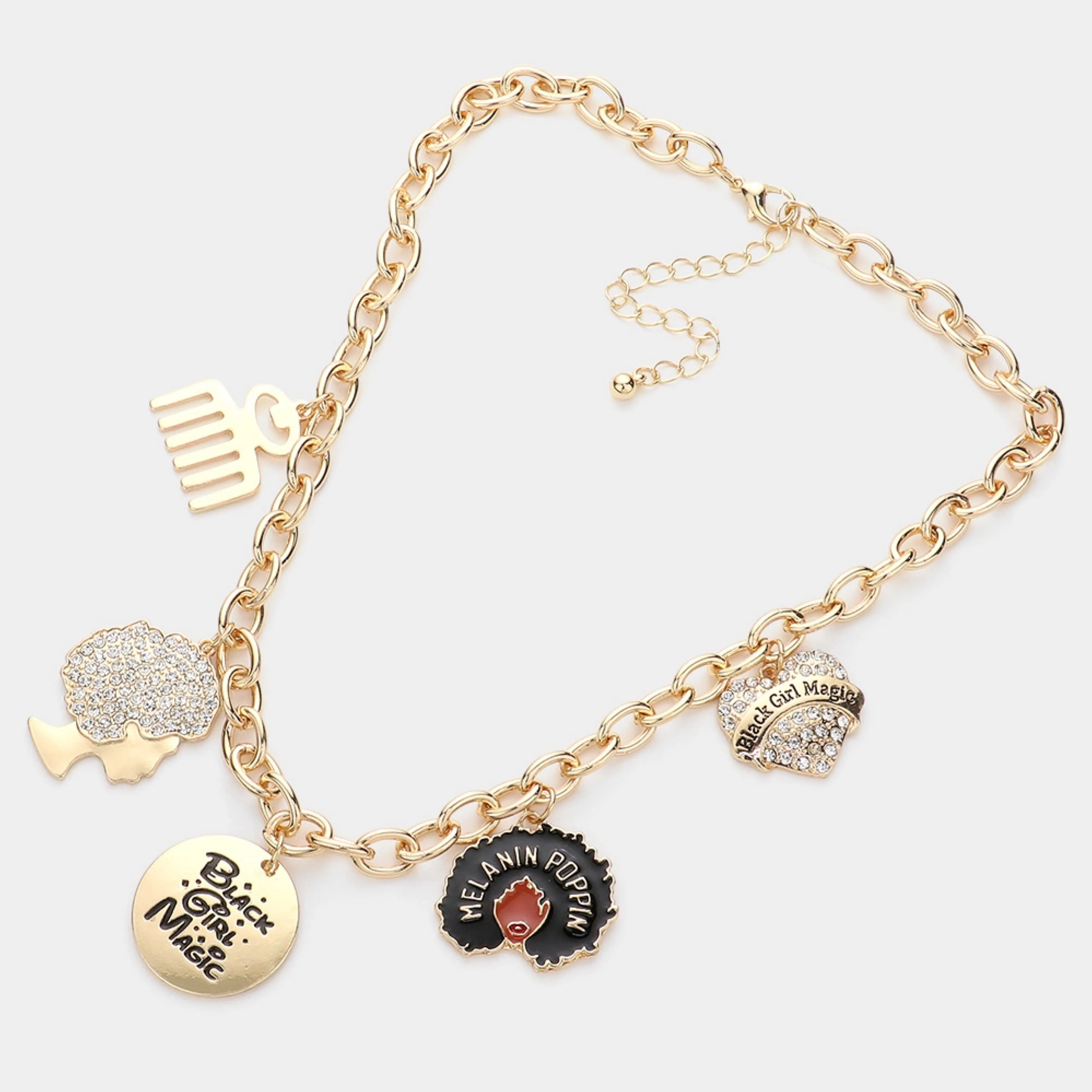 Black Girl Magic Charm Necklace