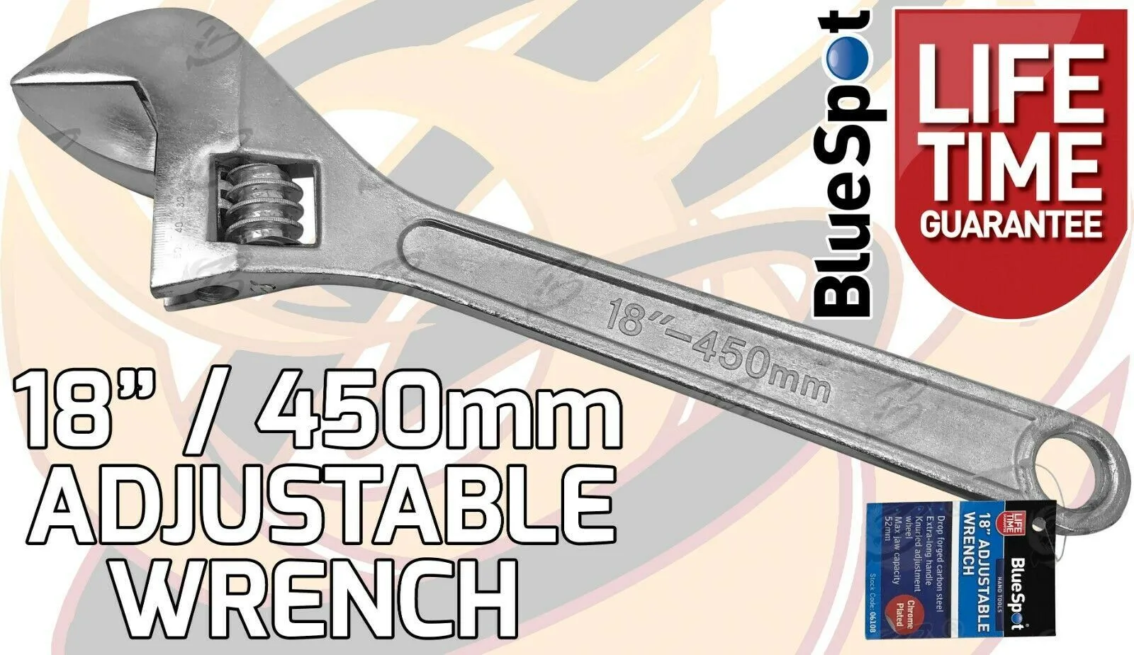 BLUESPOT 18" ADJUSTABLE WRENCH