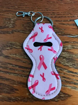 Breast Cancer Chapstick Keychain