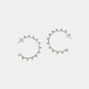 Bubble Hoops in Silver