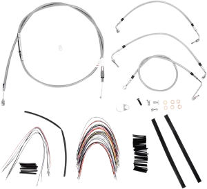 Burly Brand B30-1092 Extended Cable/Brake Line Kit for 16in. Gorilla Handlebars - Stainless Steel