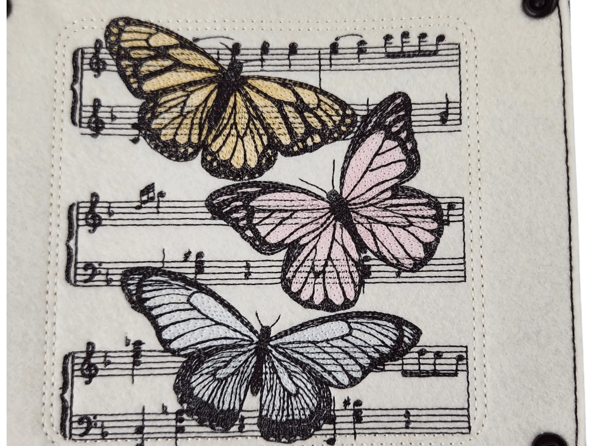 Butterflies and music dice tray