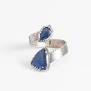 Celestial Ring Rutilated Quartz with Lapis