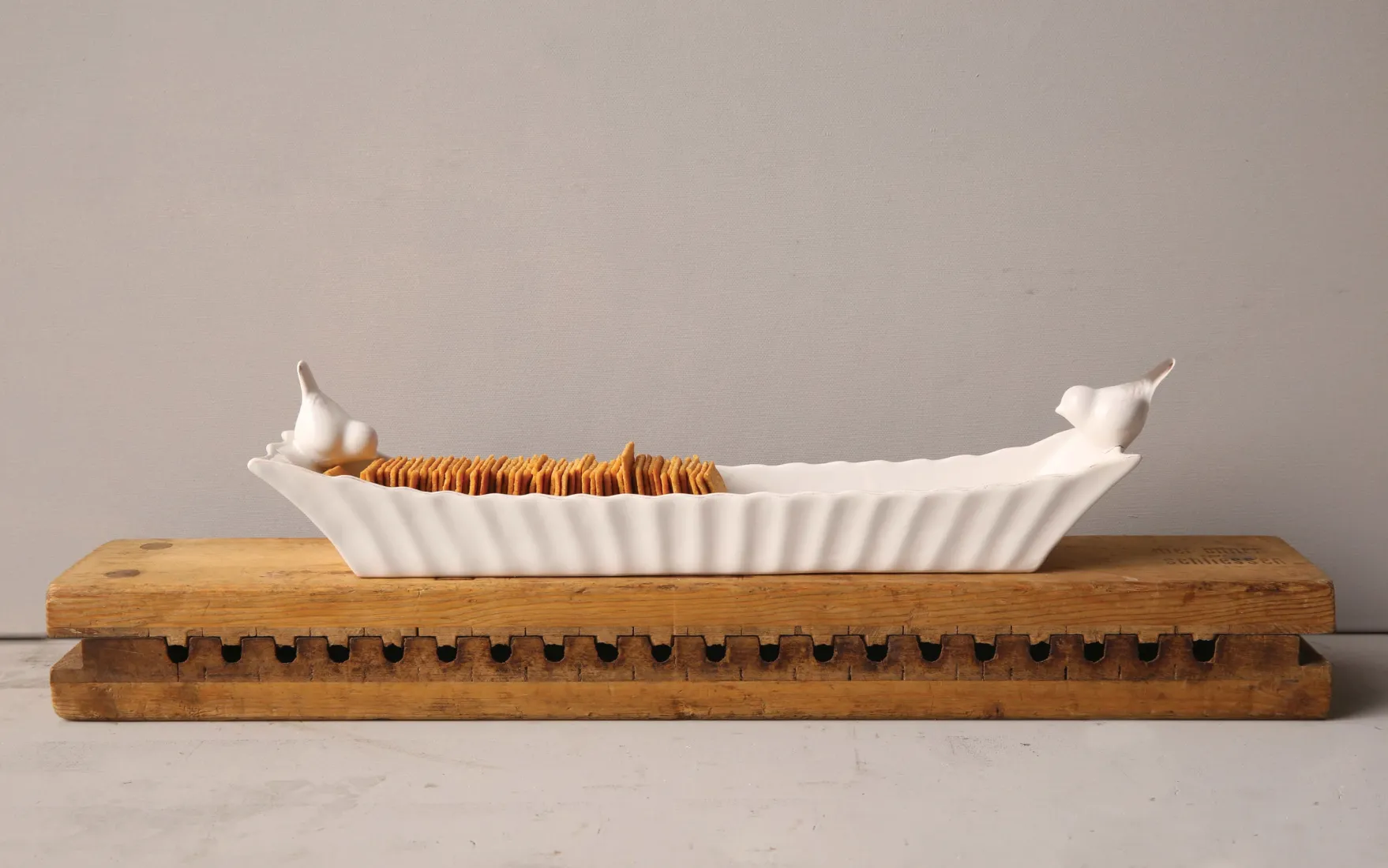 Ceramic Cracker Dish with 2 Birds