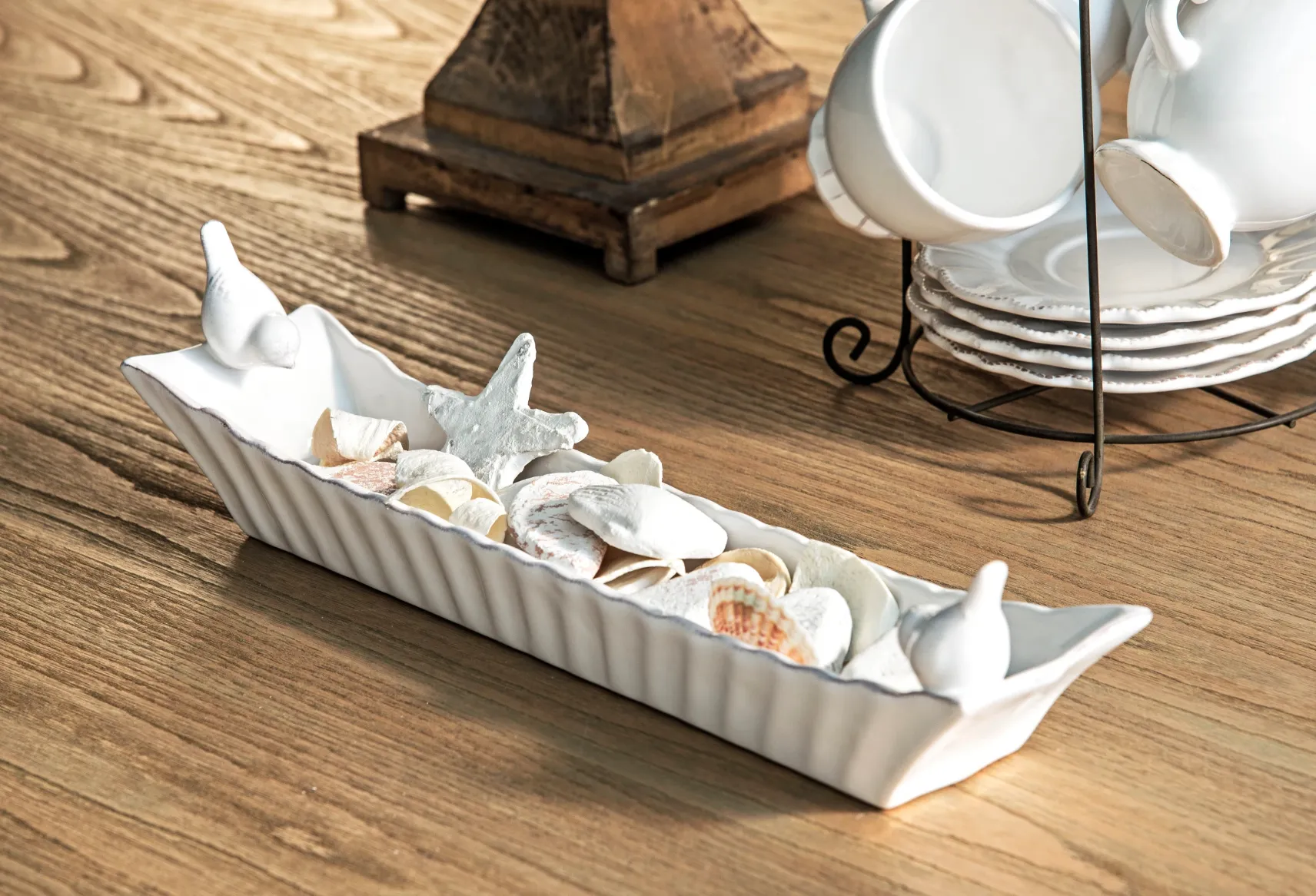 Ceramic Cracker Dish with 2 Birds