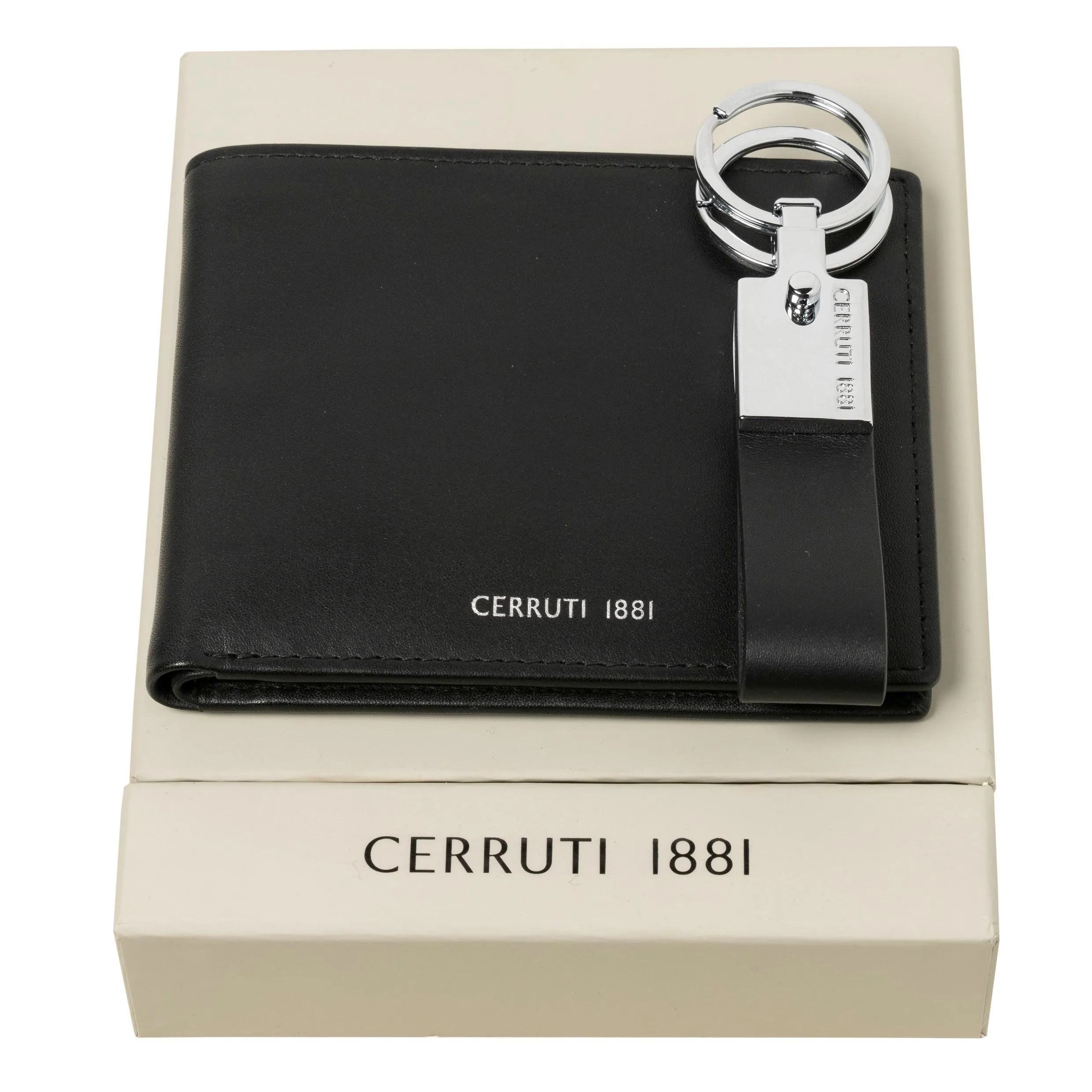 CERRUTI 1881 NPKW914A - Set Zoom Black (key ring & wallet)