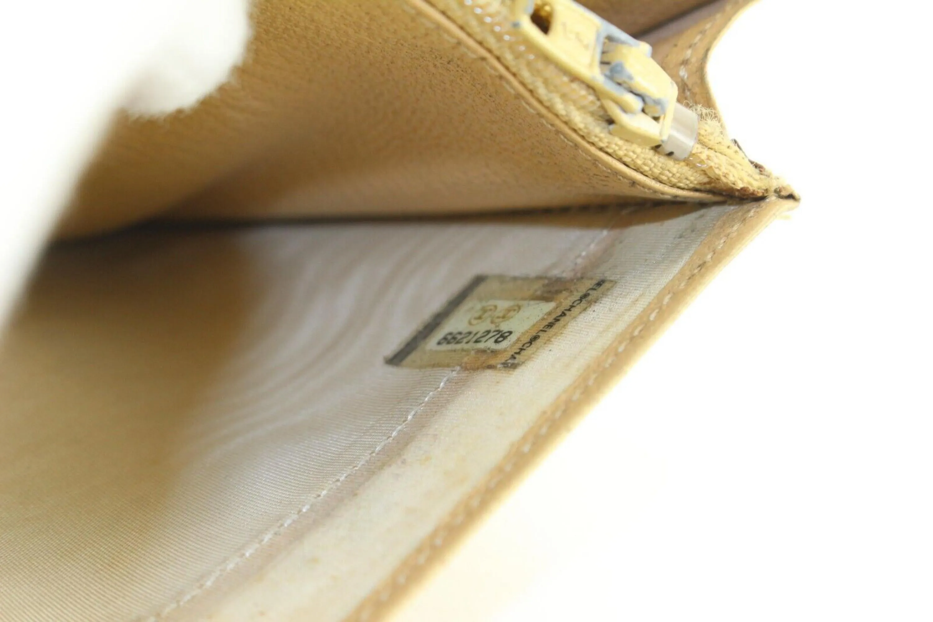 Chanel Beige CC Long Bifold Flap Wallet 2C512S