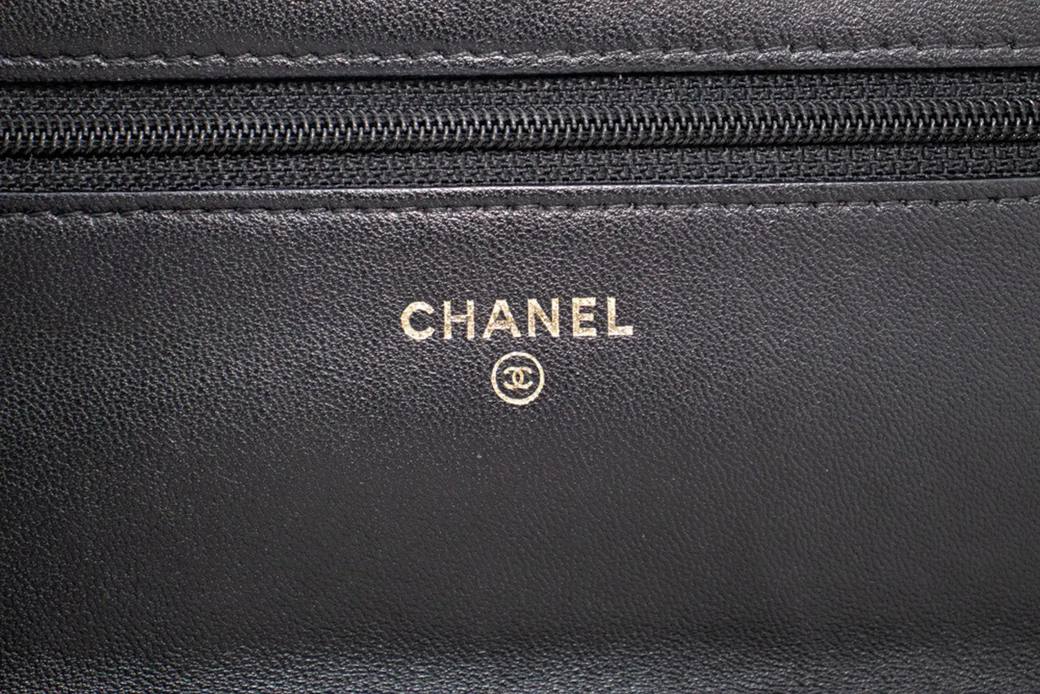 CHANEL Black Classic Wallet On Chain WOC Shoulder Bag Crossbody k89