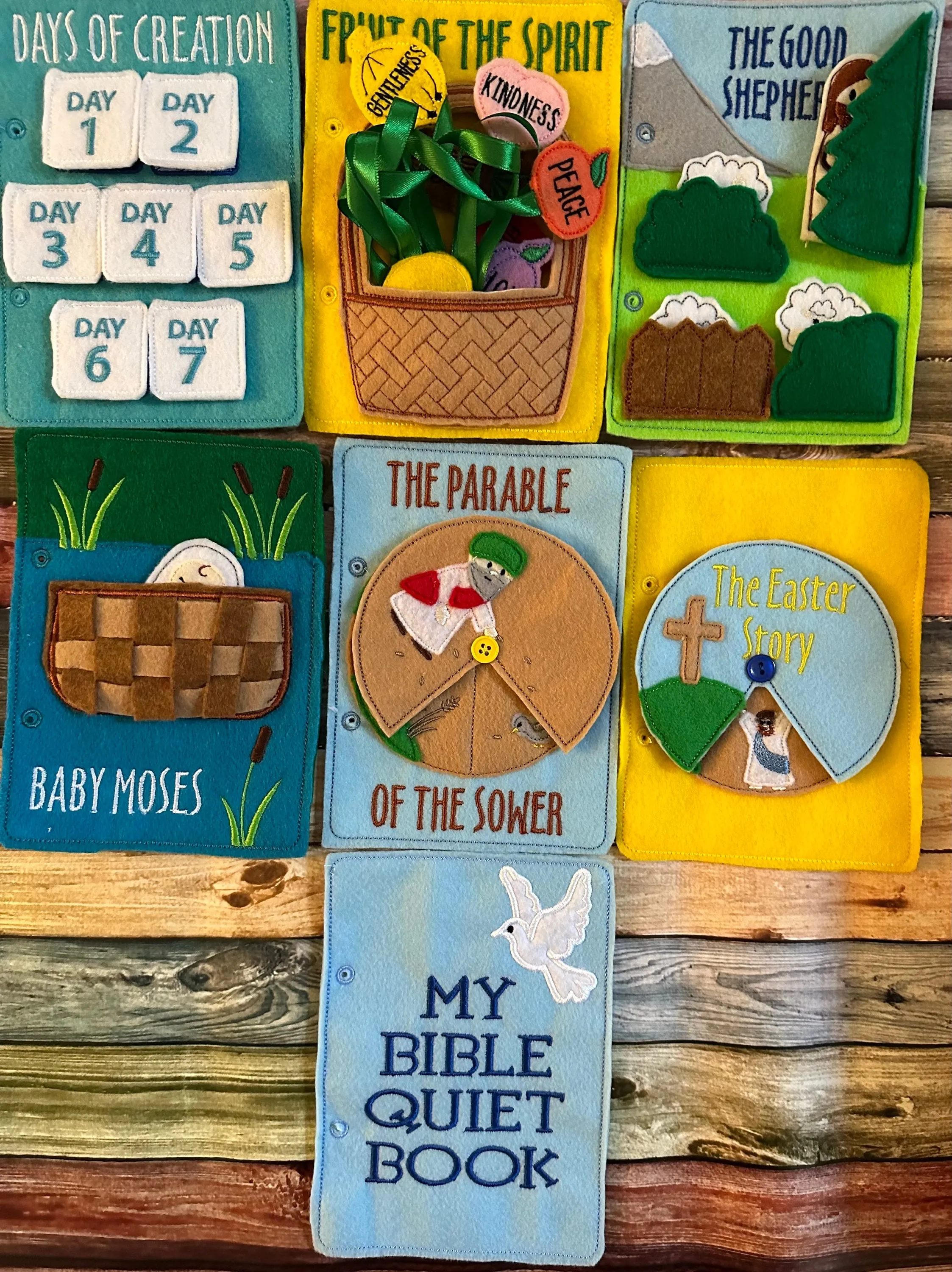 Children's Bible Quiet Book, Interactive Christian Learning Toy, Baptism Birthday Easter Gift