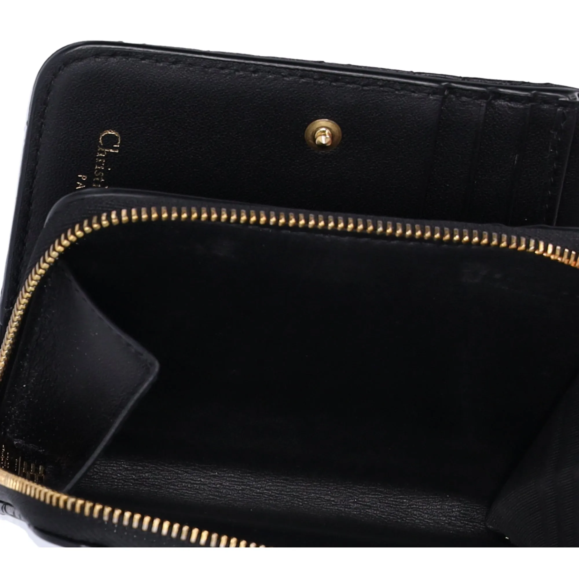 Christian Dior Caro Scarlet Bifold Wallet S5032UWHC_M900 Black