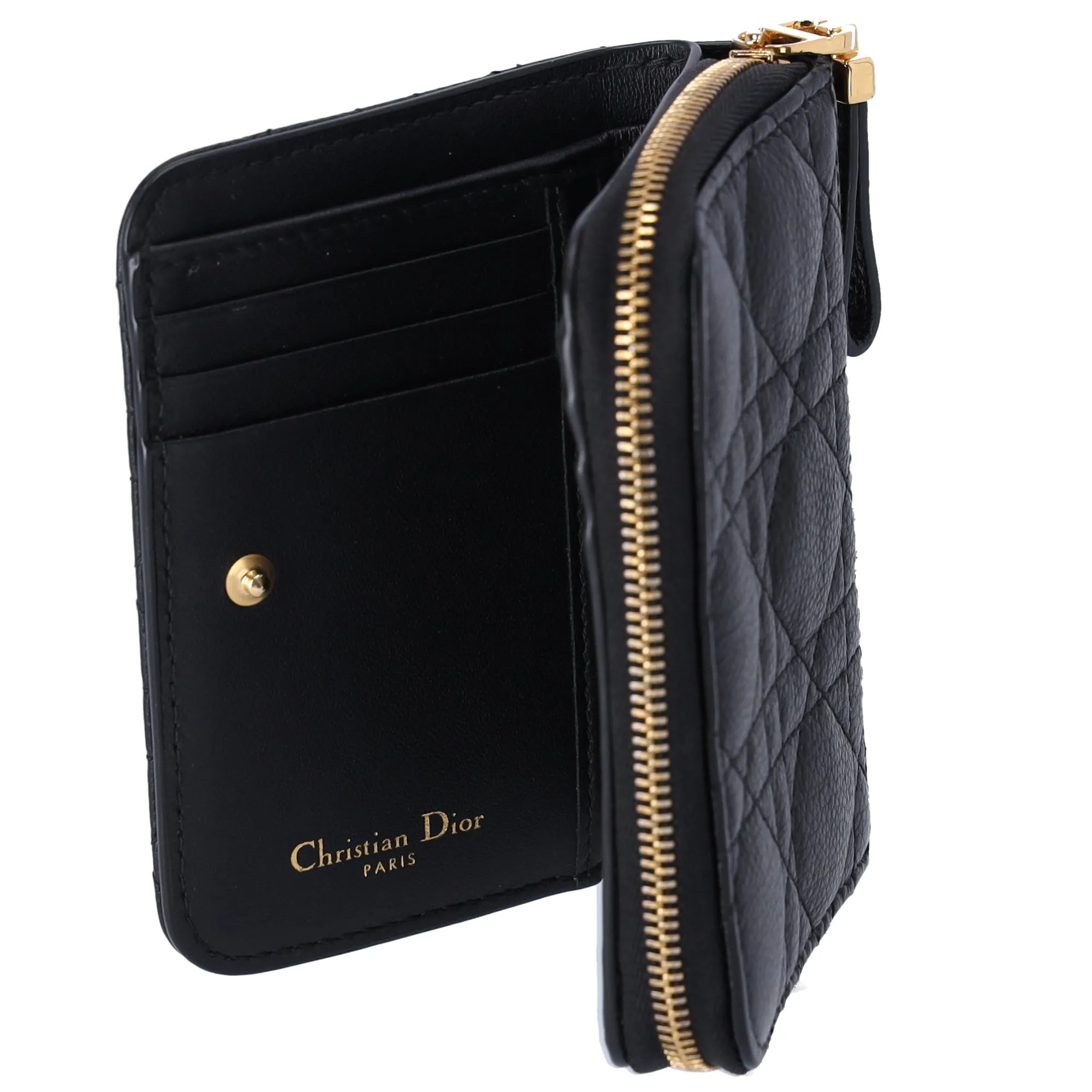Christian Dior Caro Scarlet Bifold Wallet S5032UWHC_M900 Black