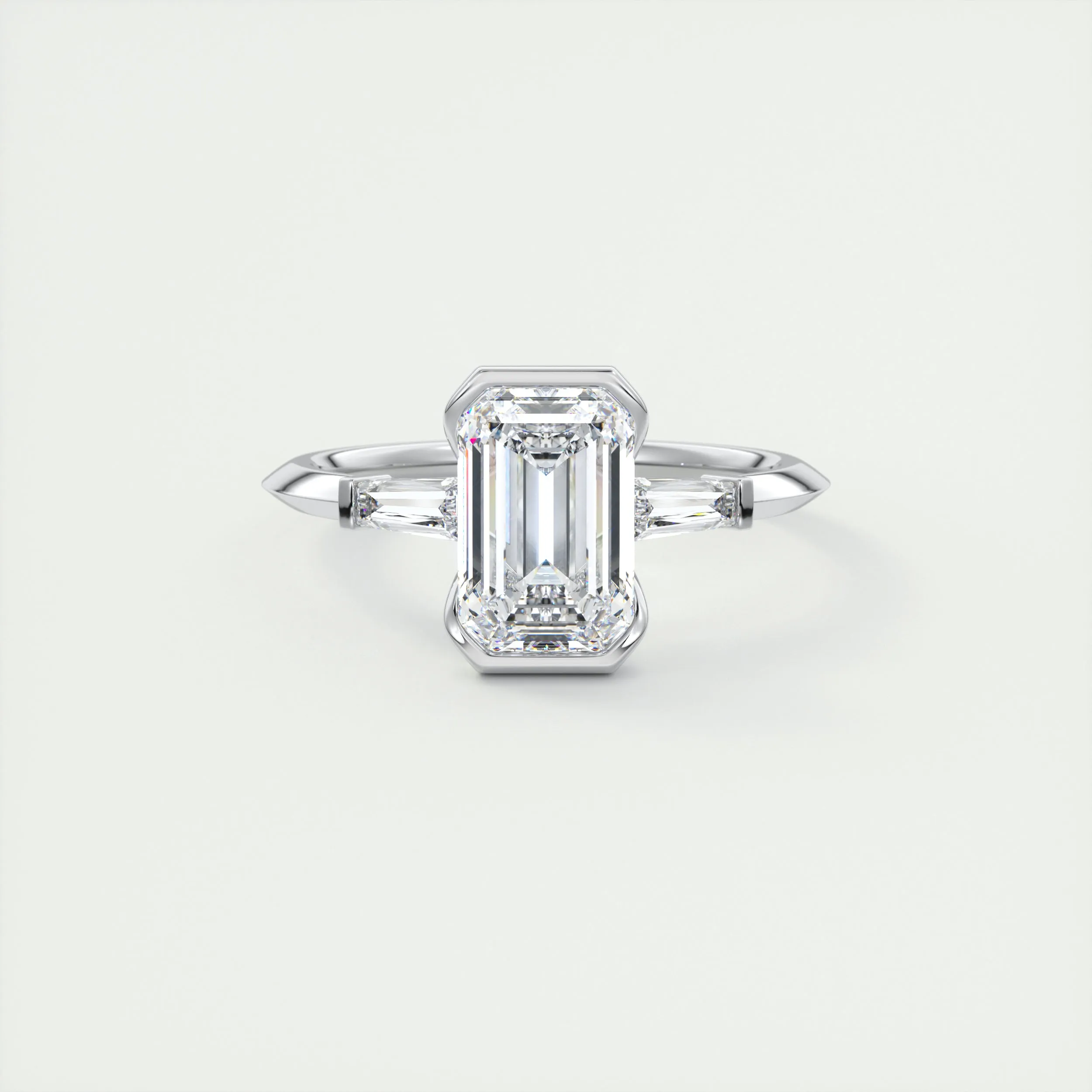 Clutch Three Stone | Emerald
