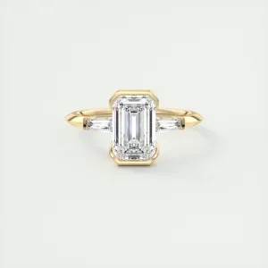 Clutch Three Stone | Emerald