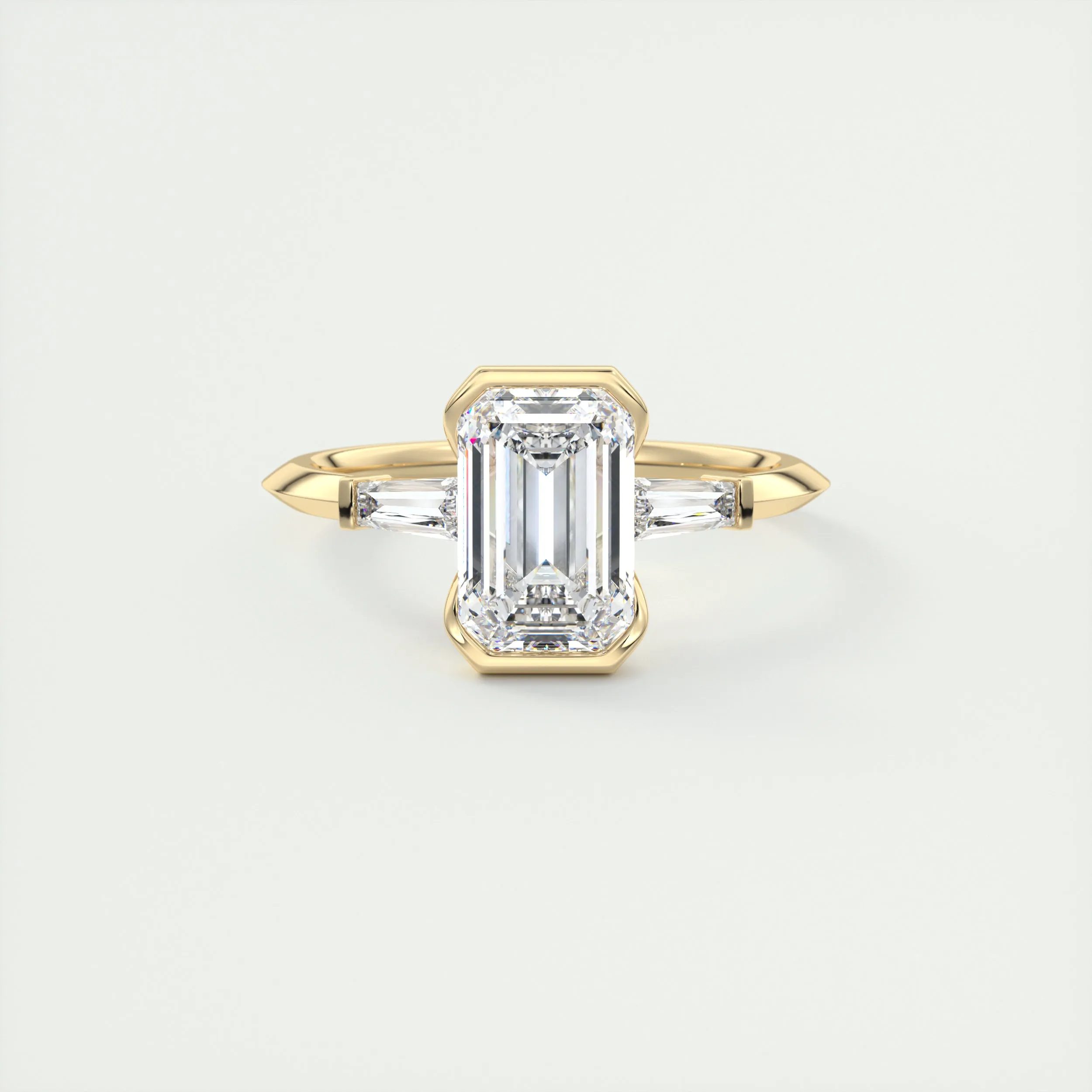 Clutch Three Stone | Emerald