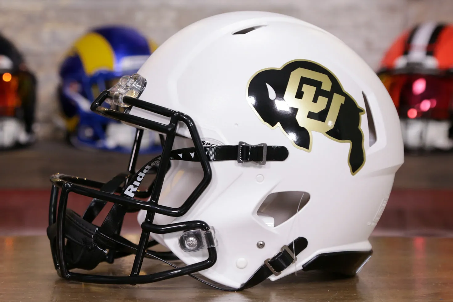 Colorado Buffaloes Riddell Speed Authentic Helmet - Matte White