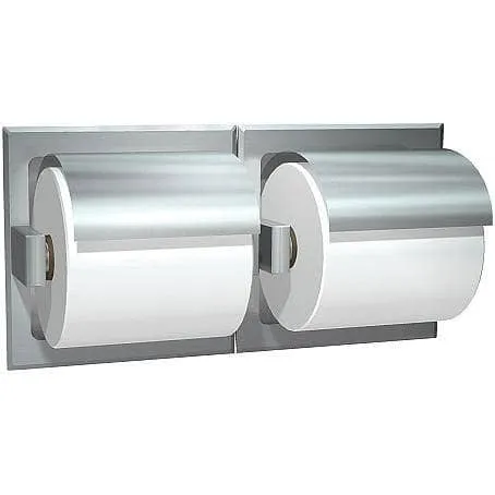 Commercial Toilet Paper Dispenser w/ Hood, Recessed-Mounted, Stainless Steel w/ Satin Finish ASI 74022-HS-R-009