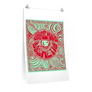 Cosmic Over Cosmetic Limited Edition Large Art Print Poster - Red Mint
