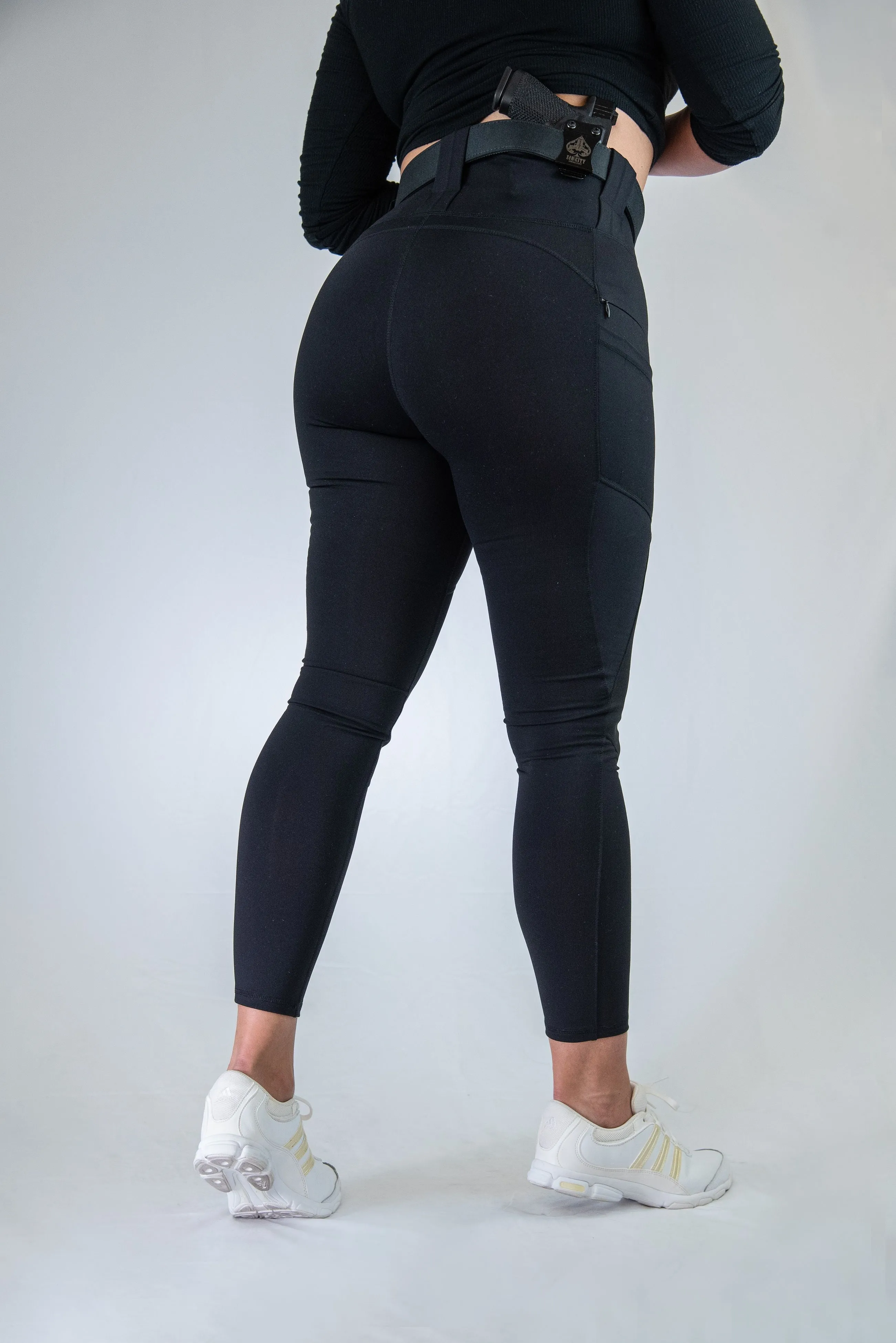 Crusader Leggings - High Rise, Curvy, Black
