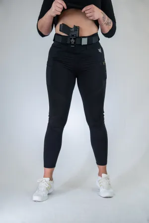 Crusader Leggings - High Rise, Curvy, Black