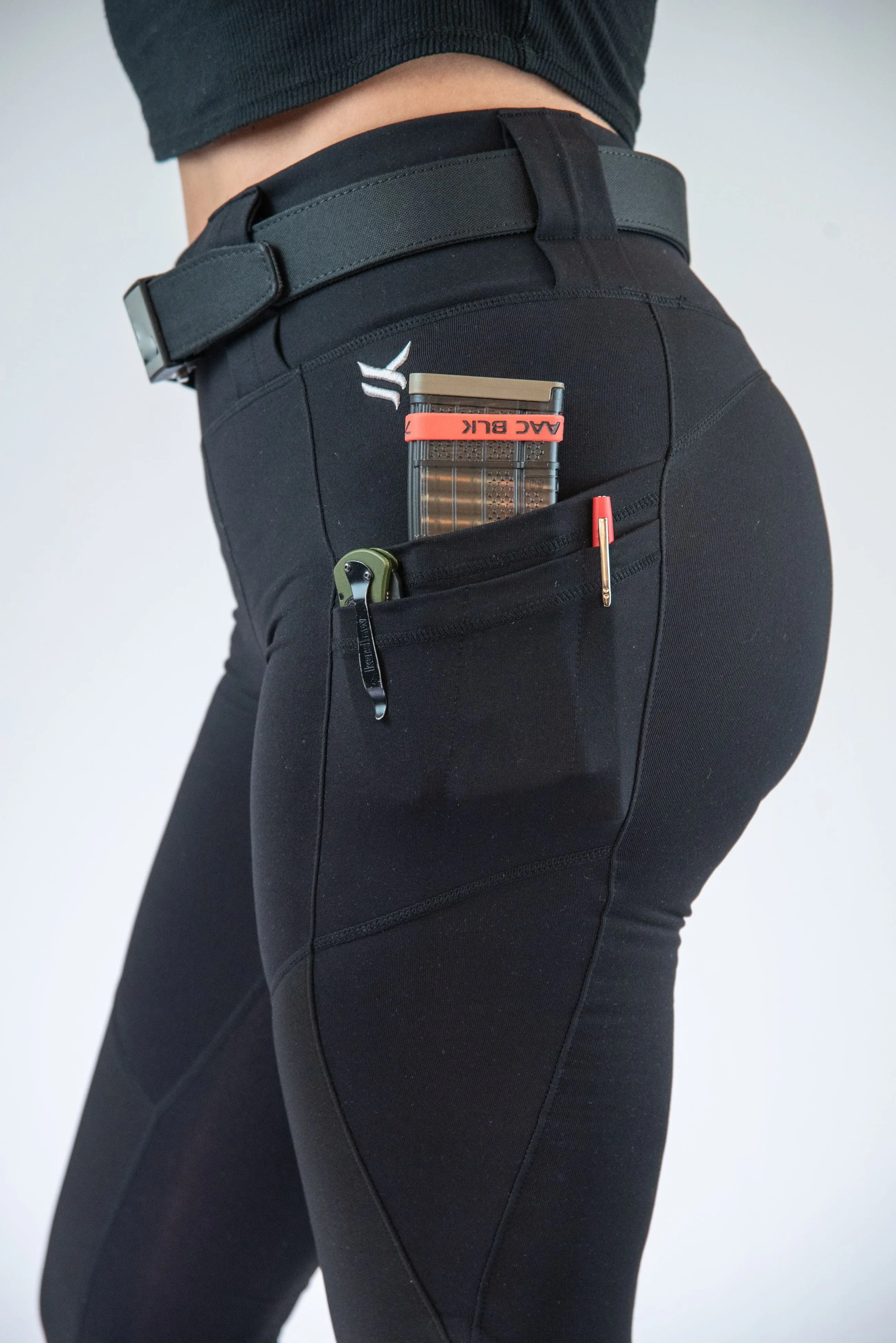 Crusader Leggings - High Rise, Curvy, Black