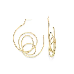 Cyclone hoop stud earring