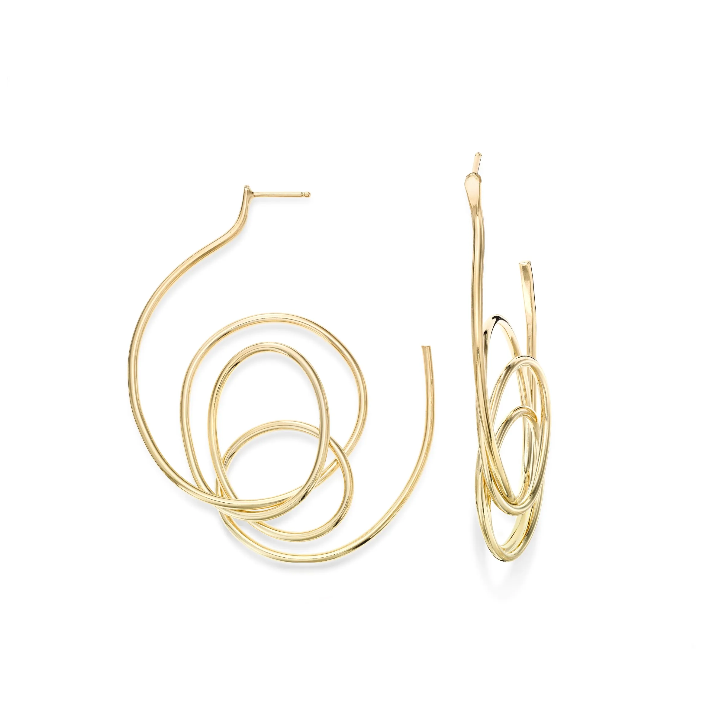 Cyclone hoop stud earring