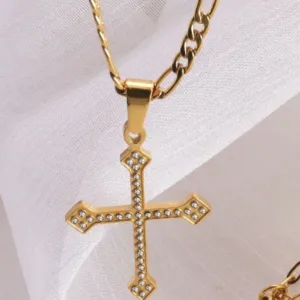 DIAMOND CROSS NECKLACE