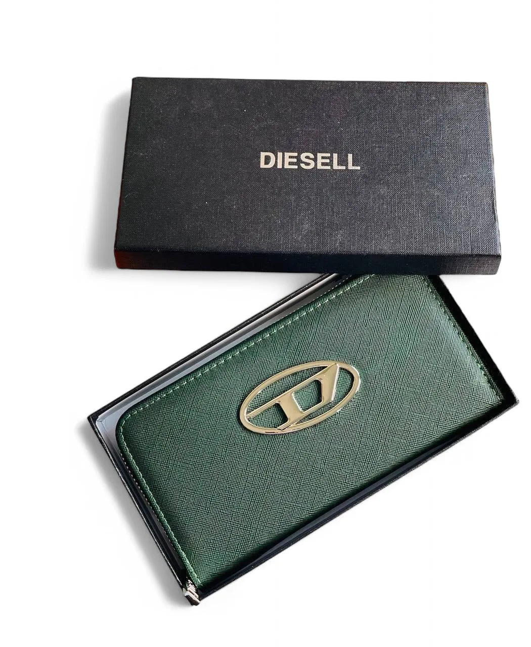 Diesel-Inspired Wallet with Silver Logo