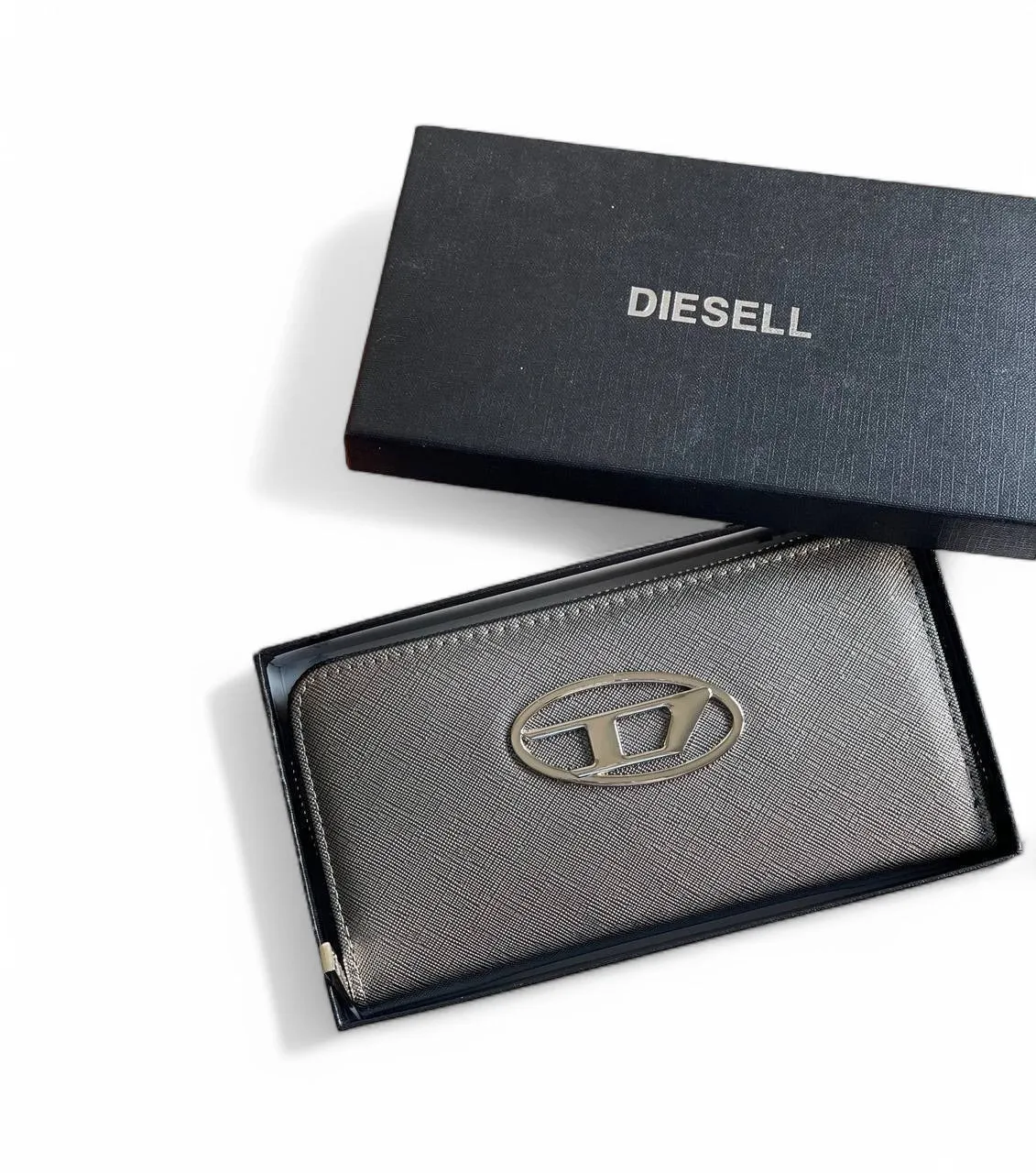 Diesel-Inspired Wallet with Silver Logo