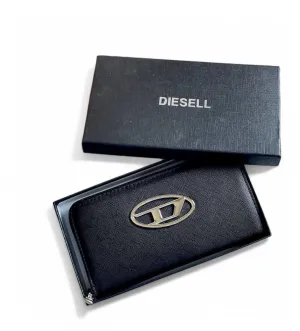 Diesel-Inspired Wallet with Silver Logo