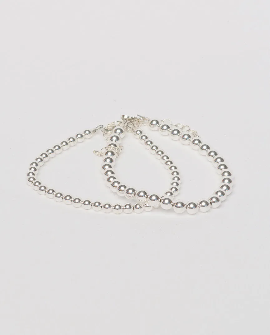 Dot Bracelet, Sterling Silver 5mm