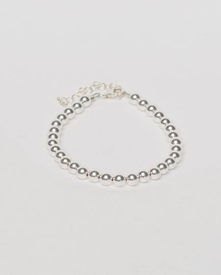 Dot Bracelet, Sterling Silver 5mm
