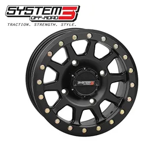 Dragonfire Racing 19-0084 SB-3 Beadlock Wheel - 15x7-5 2( 30mm) - 4/137 - Matte Black