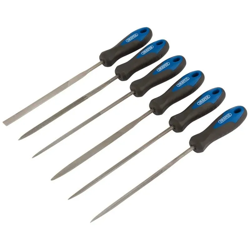 Draper Soft Grip Needle File Set  140mm (6 Piece) Dr-83982