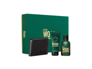 DSQUARED² WOOD GREEN POUR HOMME FOR MEN SET EDT 100 ml   BATH & SHOWER GEL 100 ml   BLACK WALLET