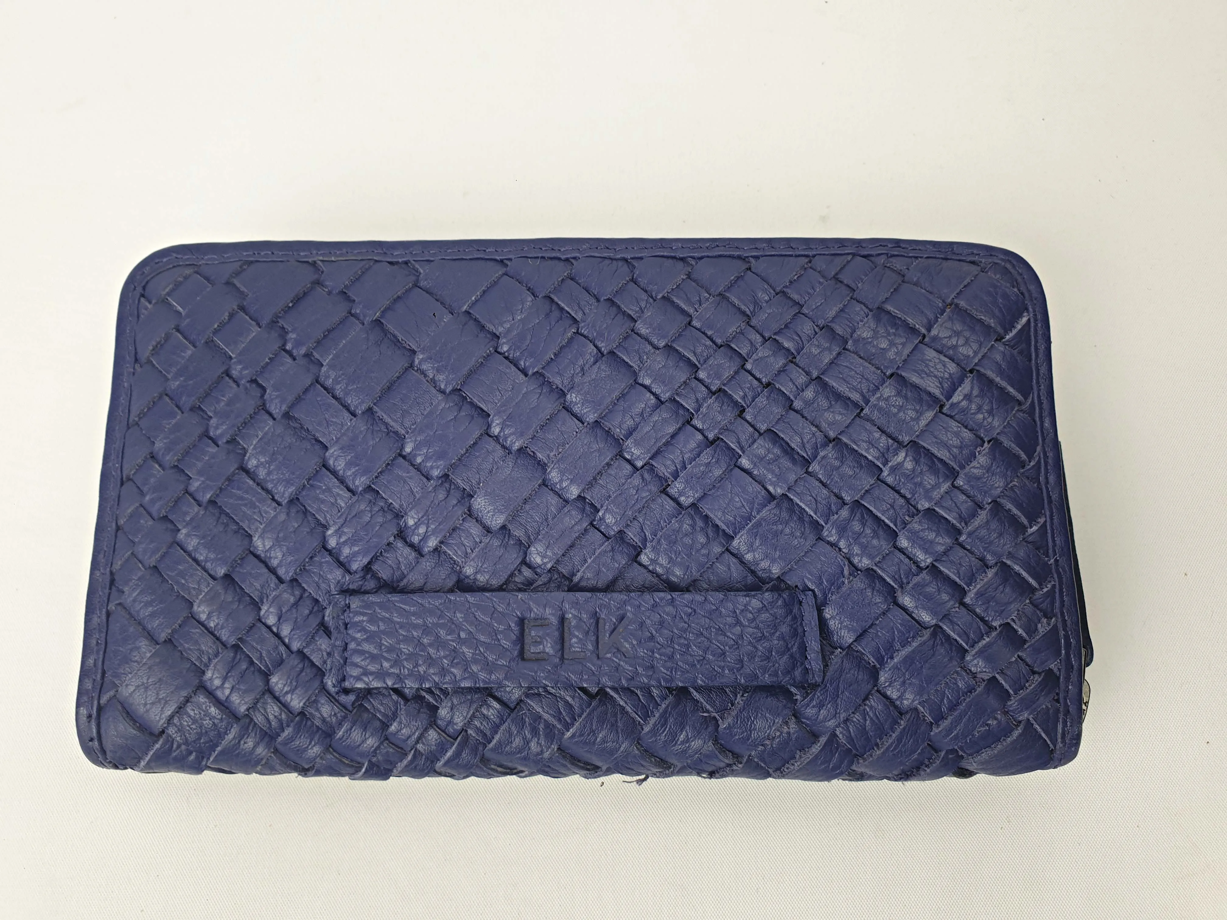 Elk "violet blue" leather wallet / purse