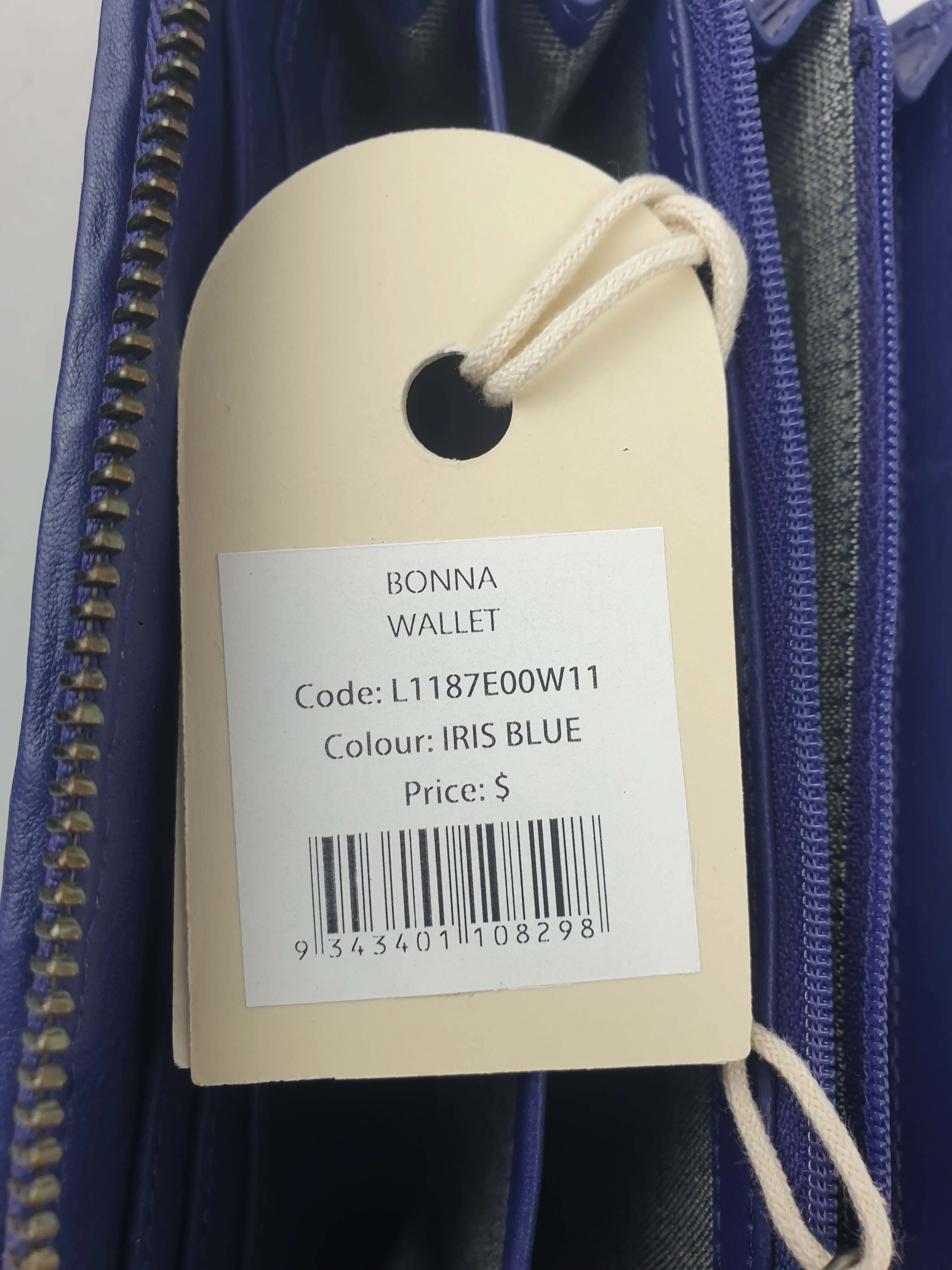 Elk "violet blue" leather wallet / purse