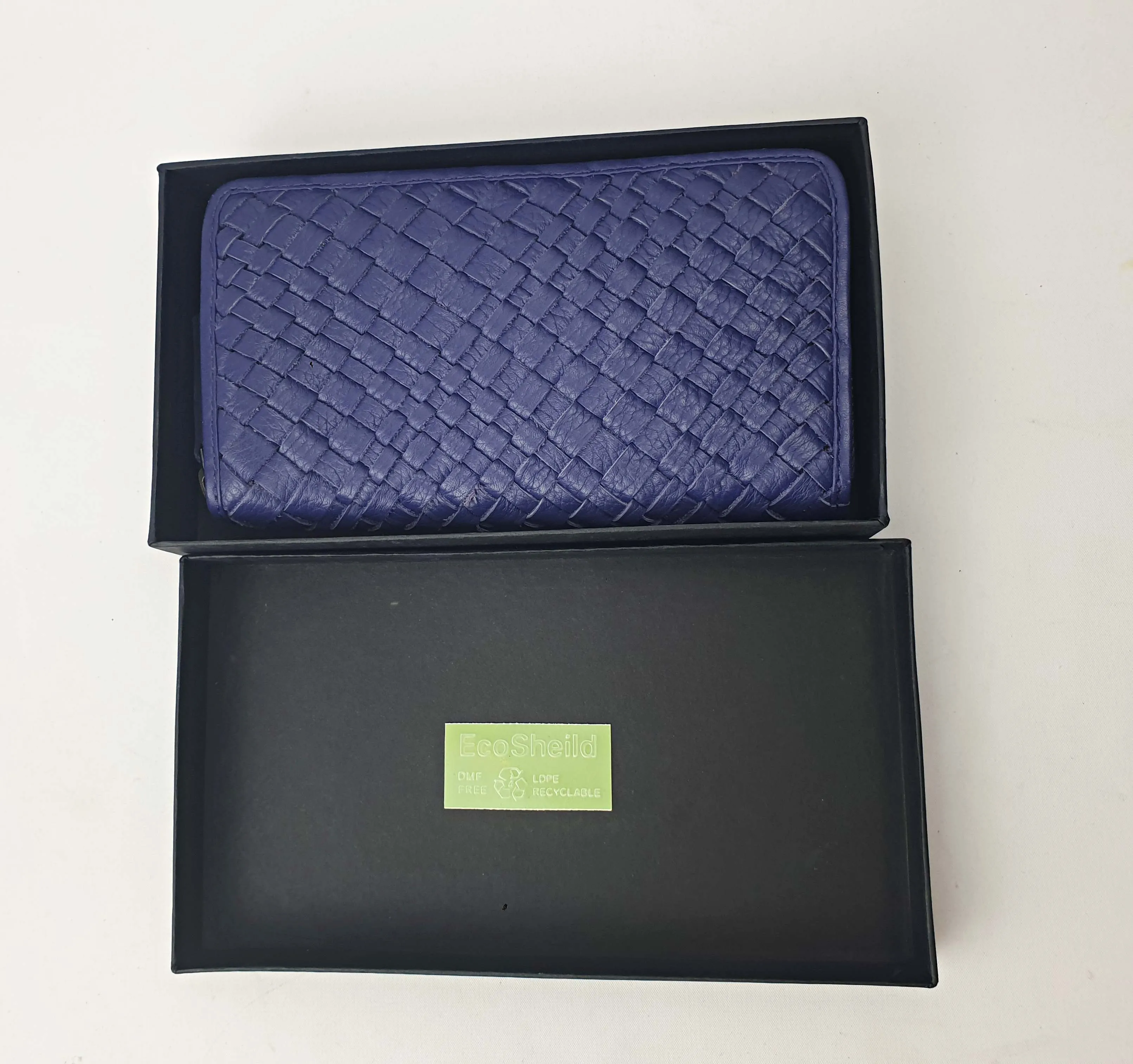 Elk "violet blue" leather wallet / purse