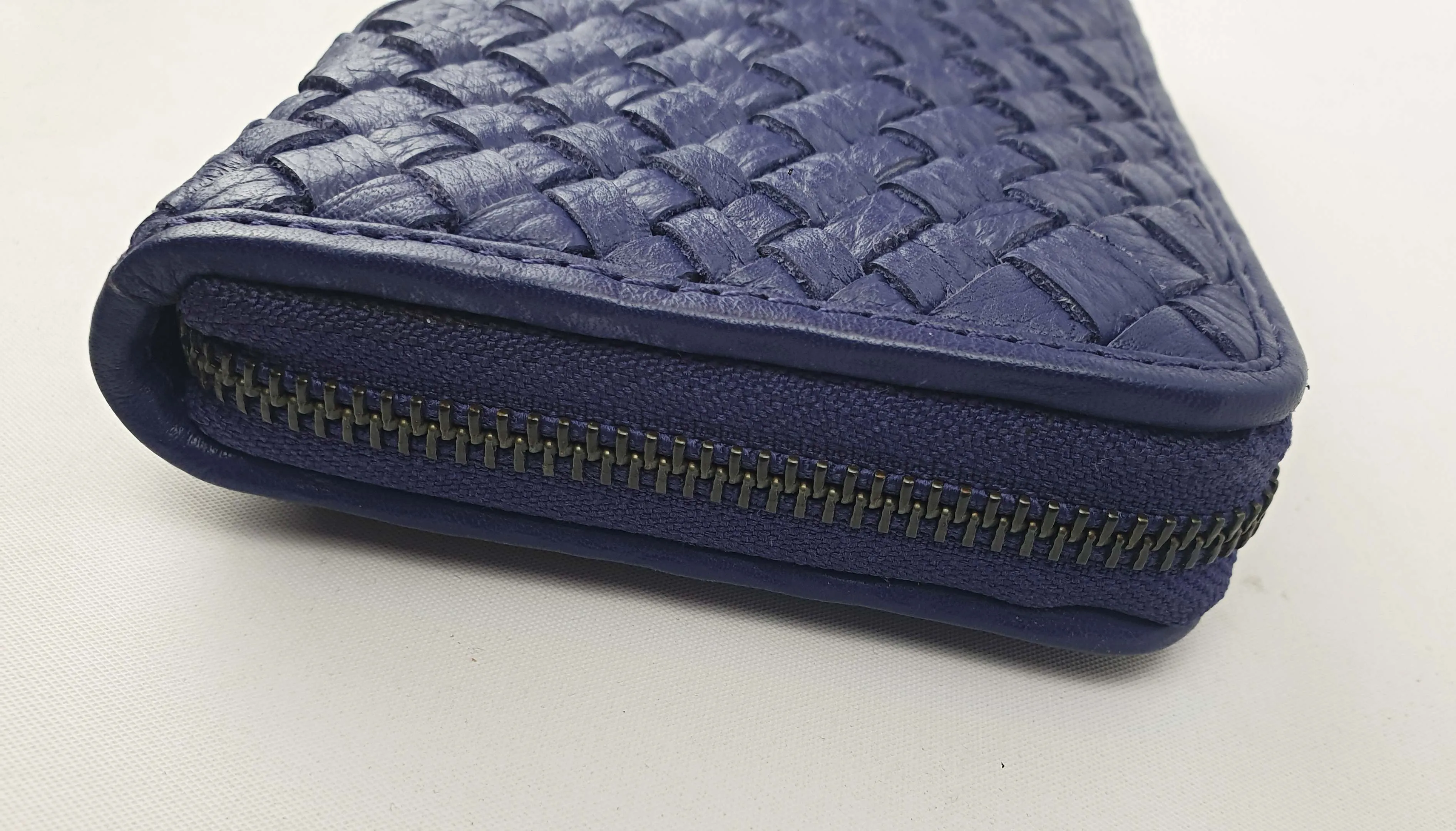 Elk "violet blue" leather wallet / purse