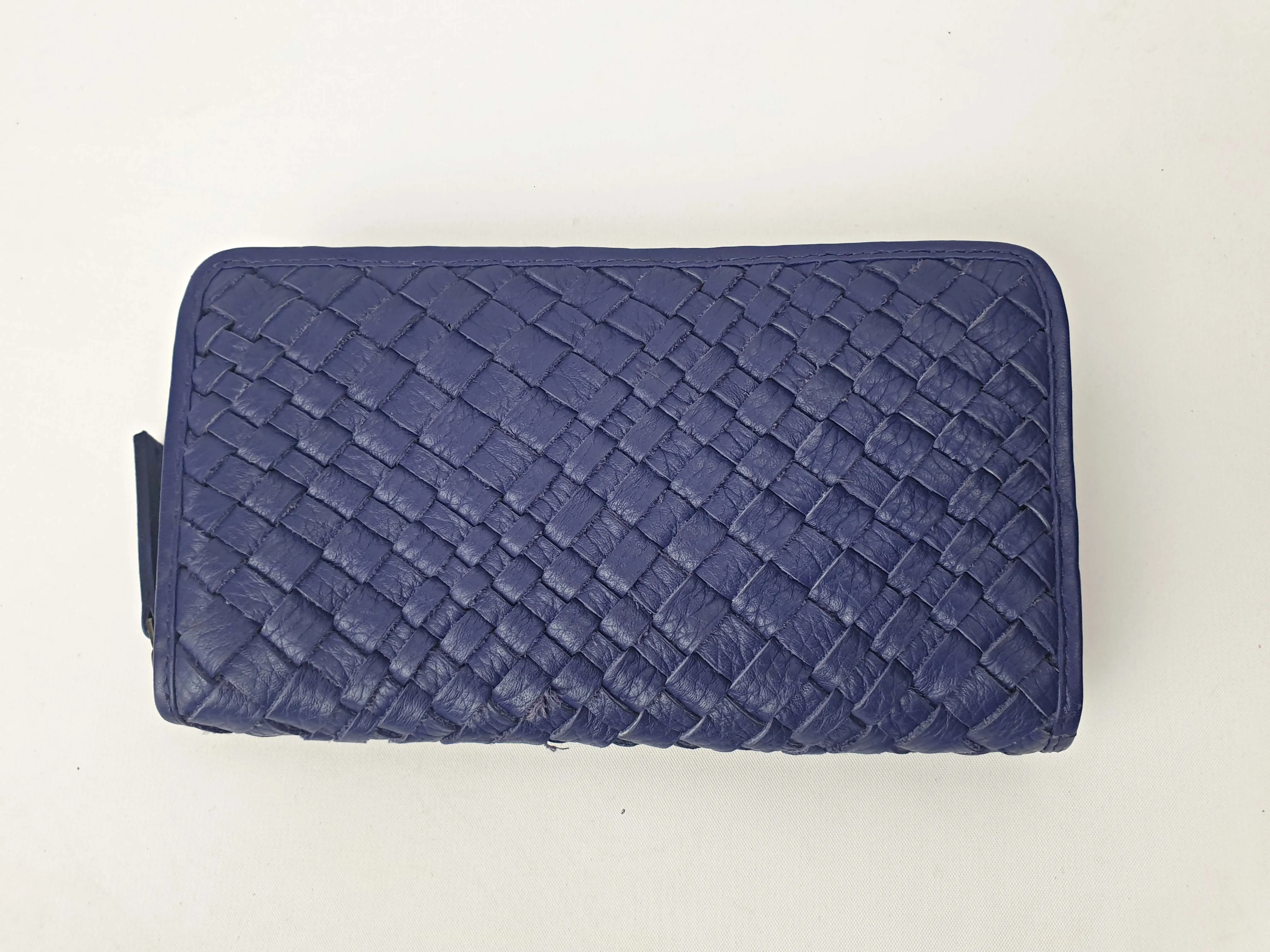 Elk "violet blue" leather wallet / purse