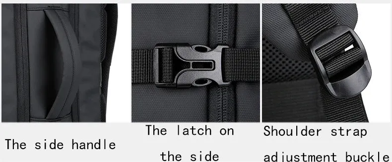 Expandable 17-inch Men’s Laptop Backpack – Waterproof Notebook Bag with USB, Schoolbag, Sports Travel Backpack for Men