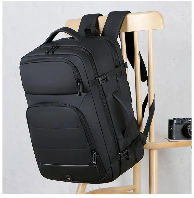 Expandable 17-inch Men’s Laptop Backpack – Waterproof Notebook Bag with USB, Schoolbag, Sports Travel Backpack for Men