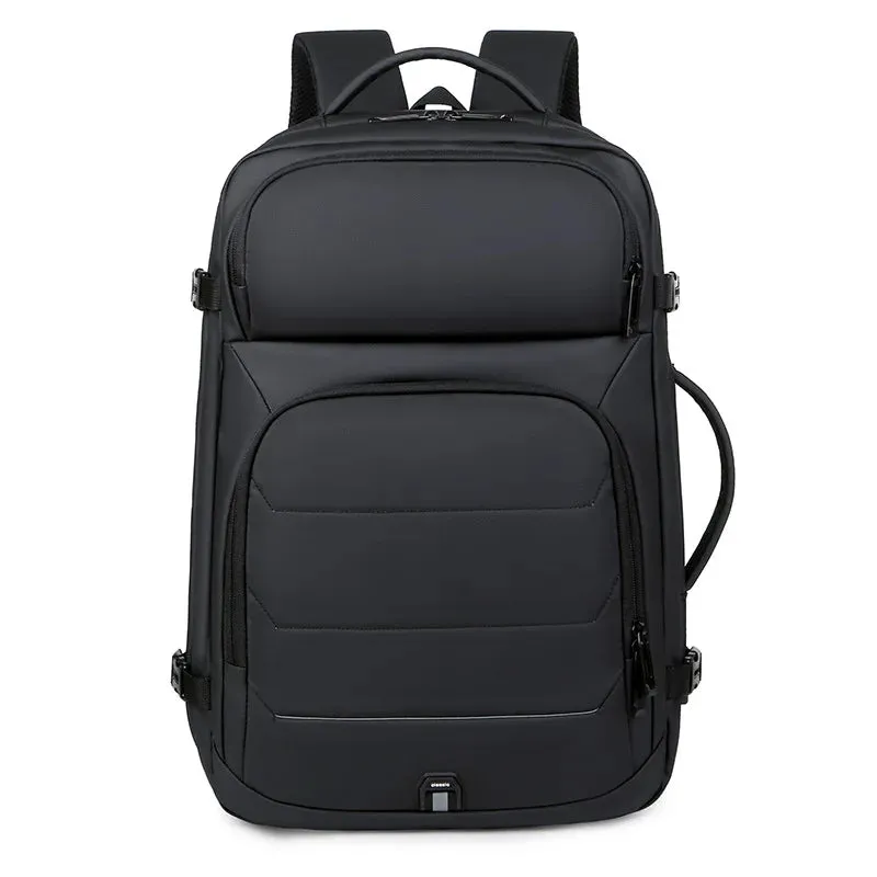 Expandable 17-inch Men’s Laptop Backpack – Waterproof Notebook Bag with USB, Schoolbag, Sports Travel Backpack for Men